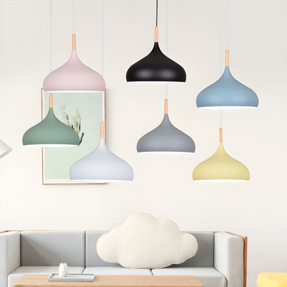 Nordic Wooden and Aluminum Pendant Light