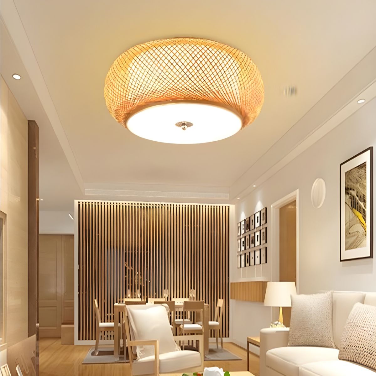 Muto Handmade Rattan Ceiling Light