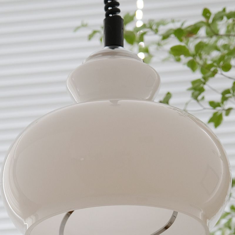 Lunea Nordic Adjustable Retro Cream Glass Pendant Light