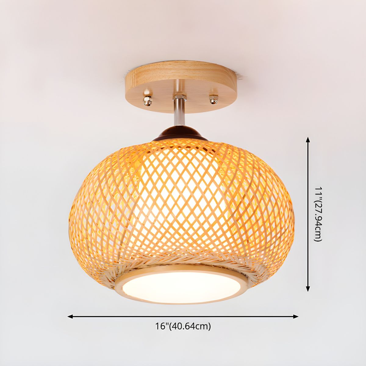 Muto Handmade Rattan Ceiling Light