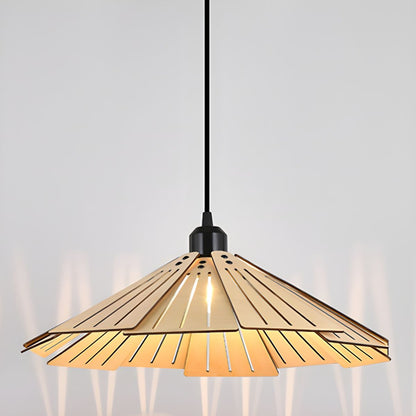 Sora Cone Wabi-Sabi Wood Pendant Light