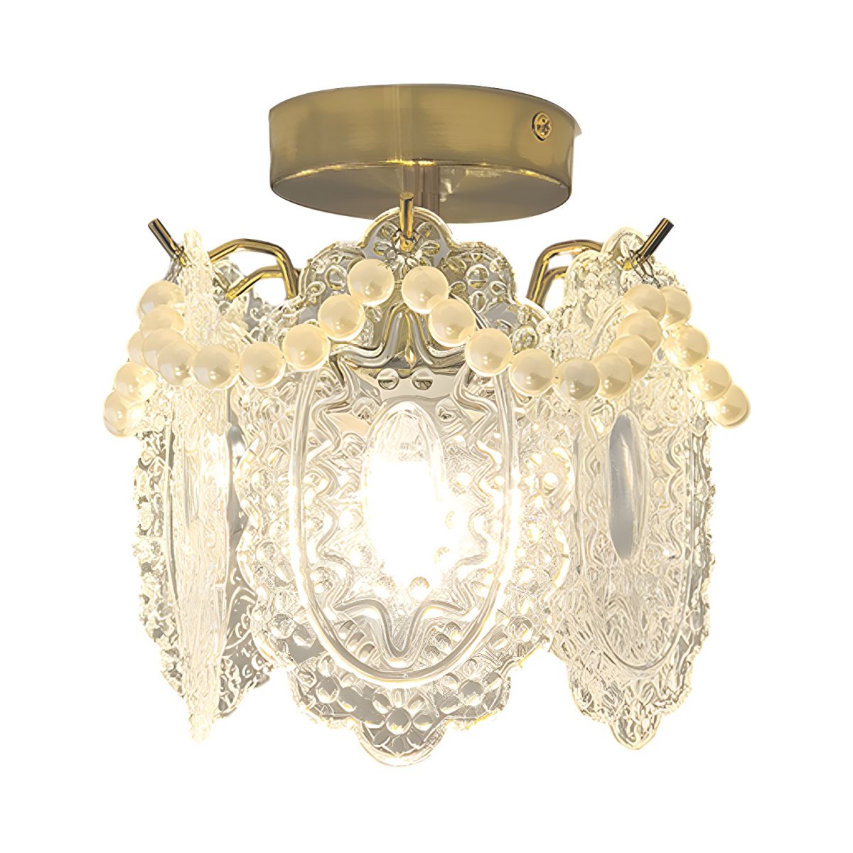 Moderne Witte Semi-Flush Mount Plafondlamp