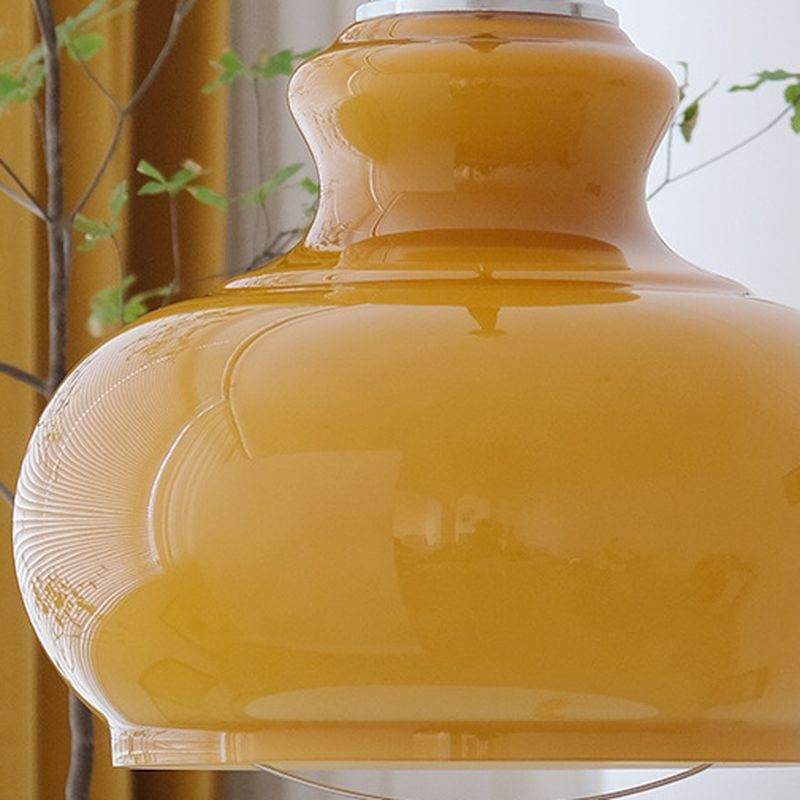 Lunea Nordic Adjustable Retro Cream Glass Pendant Light