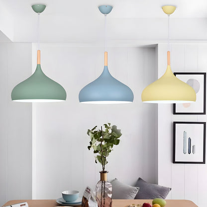 Nordic Wooden and Aluminum Pendant Light