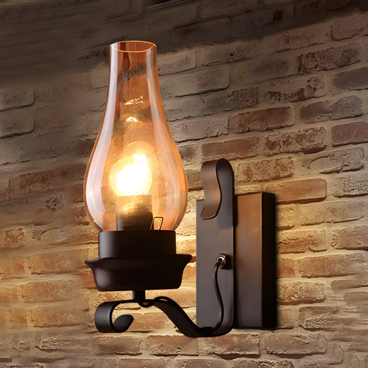 Rustic Nordic Wall Sconce Vintage Glass Wall lamp