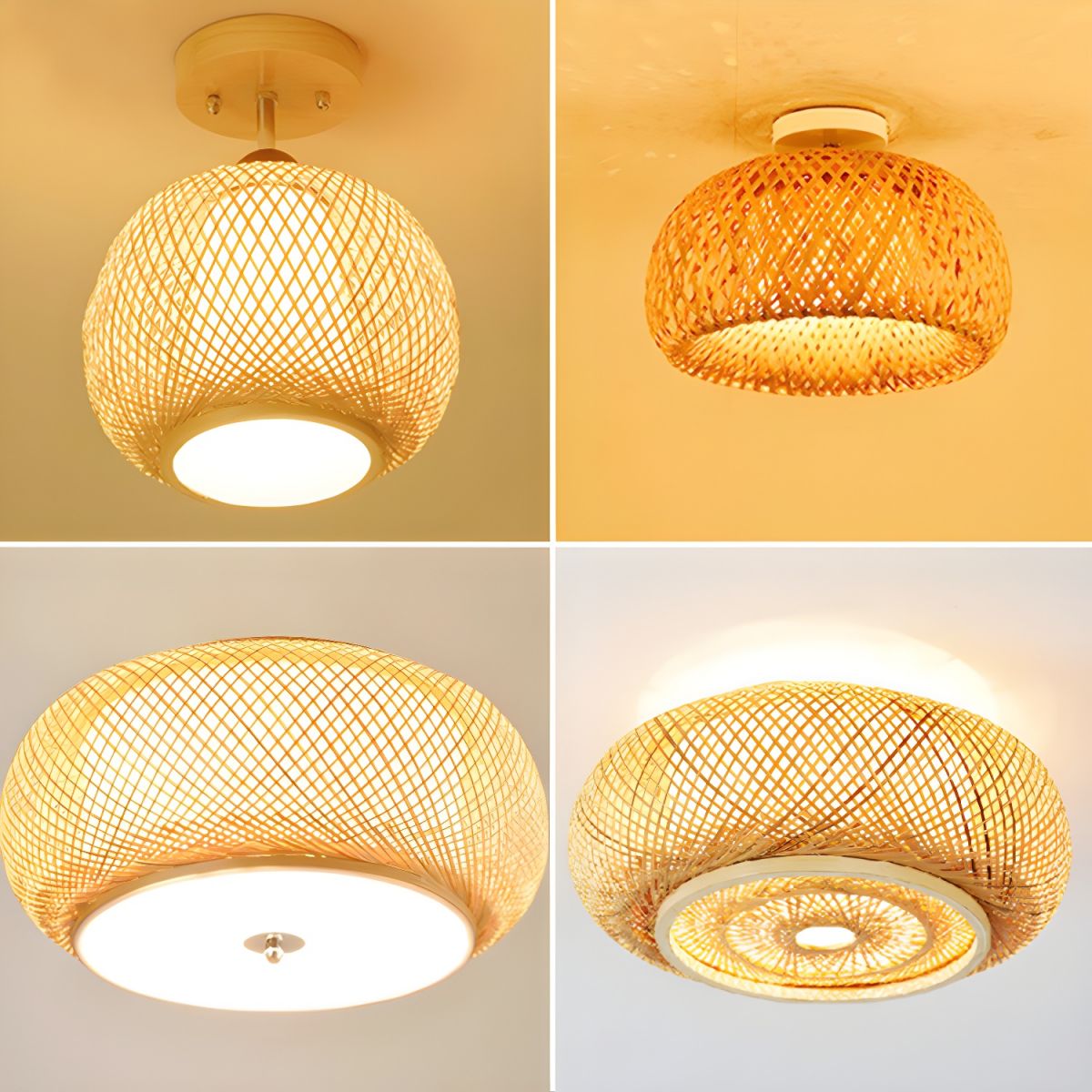 Muto Handmade Rattan Ceiling Light