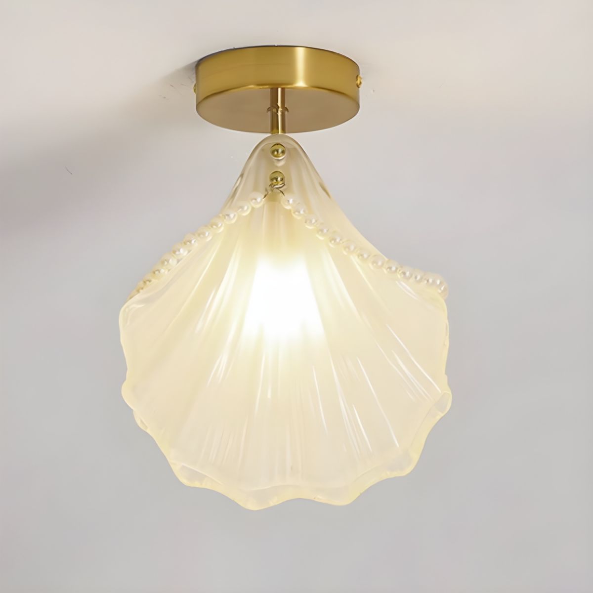 Lustre semi-encastré moderne blanc