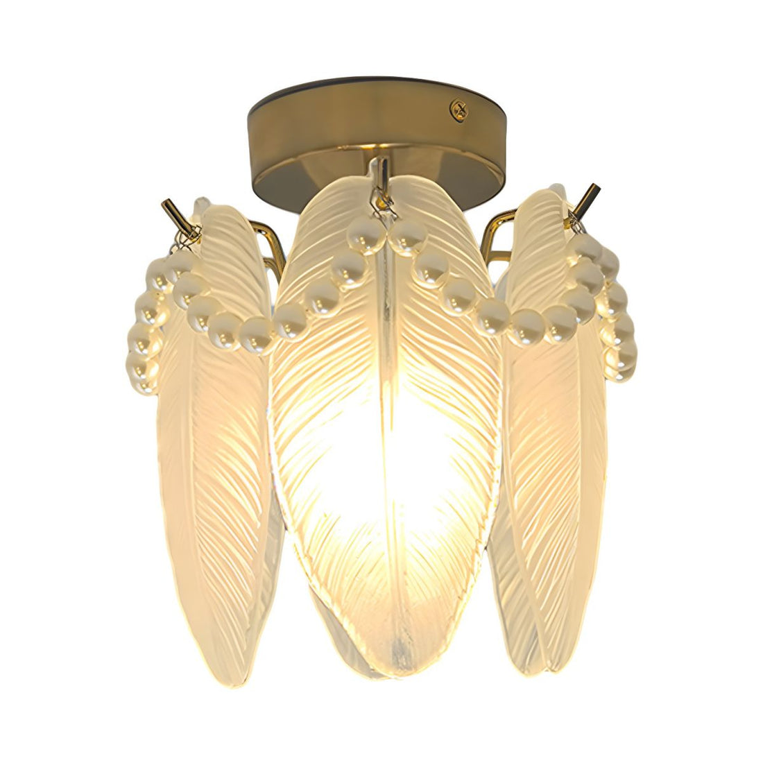 Moderne Witte Semi-Flush Mount Plafondlamp