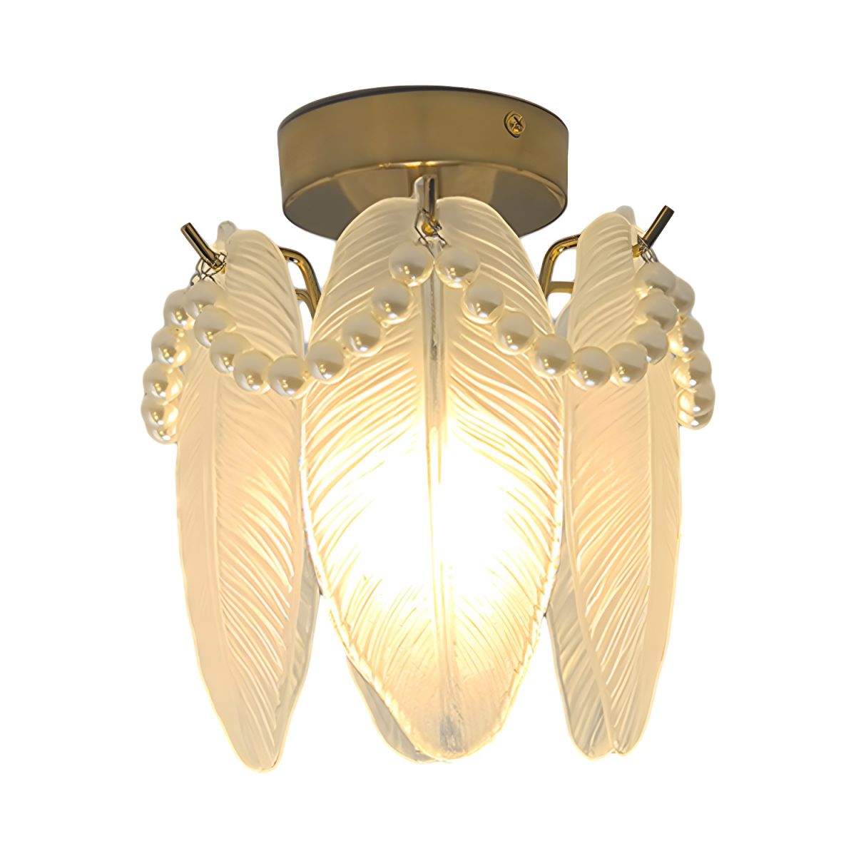 Moderne Witte Semi-Flush Mount Plafondlamp