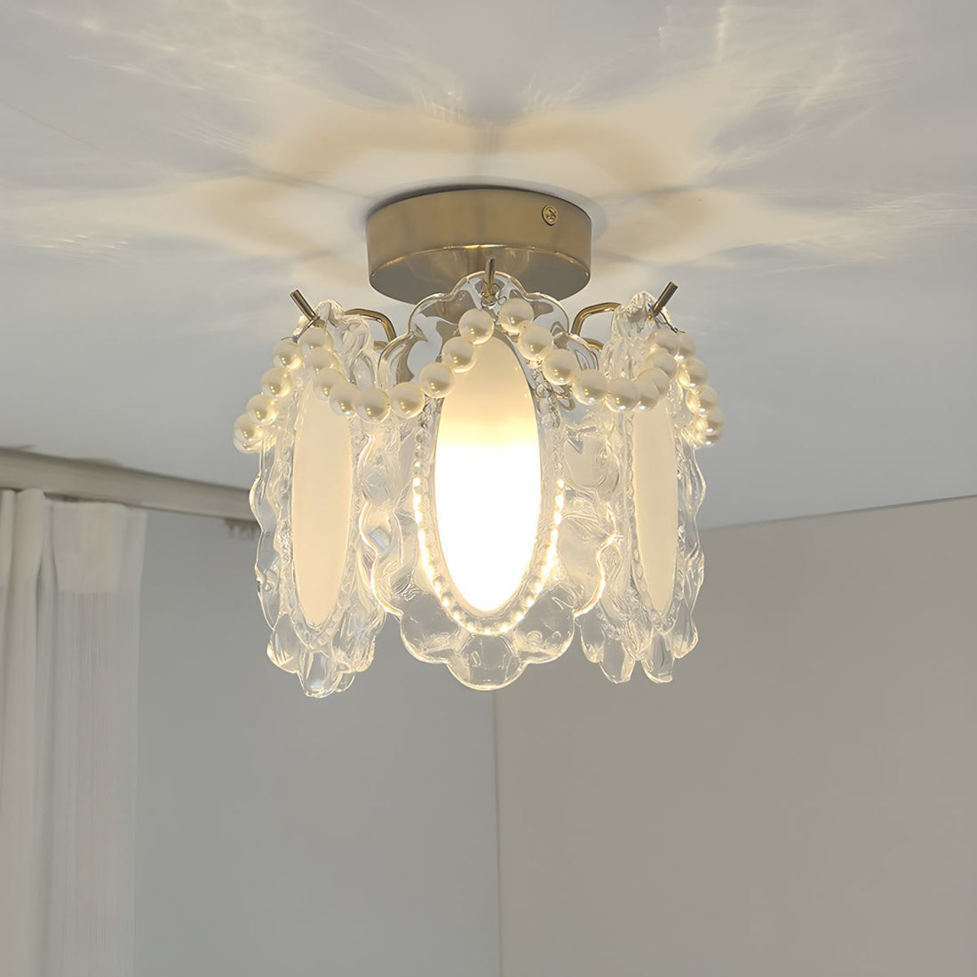 Moderne Witte Semi-Flush Mount Plafondlamp