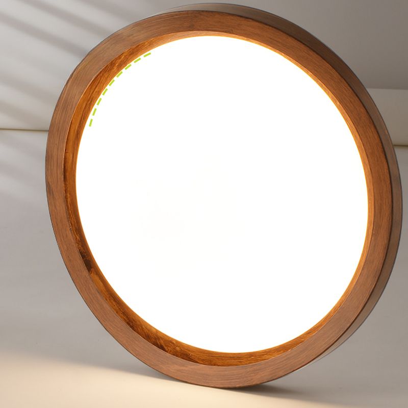 Althea Modern Wood &amp; Acrylic Curved Edge LED Ceiling Light