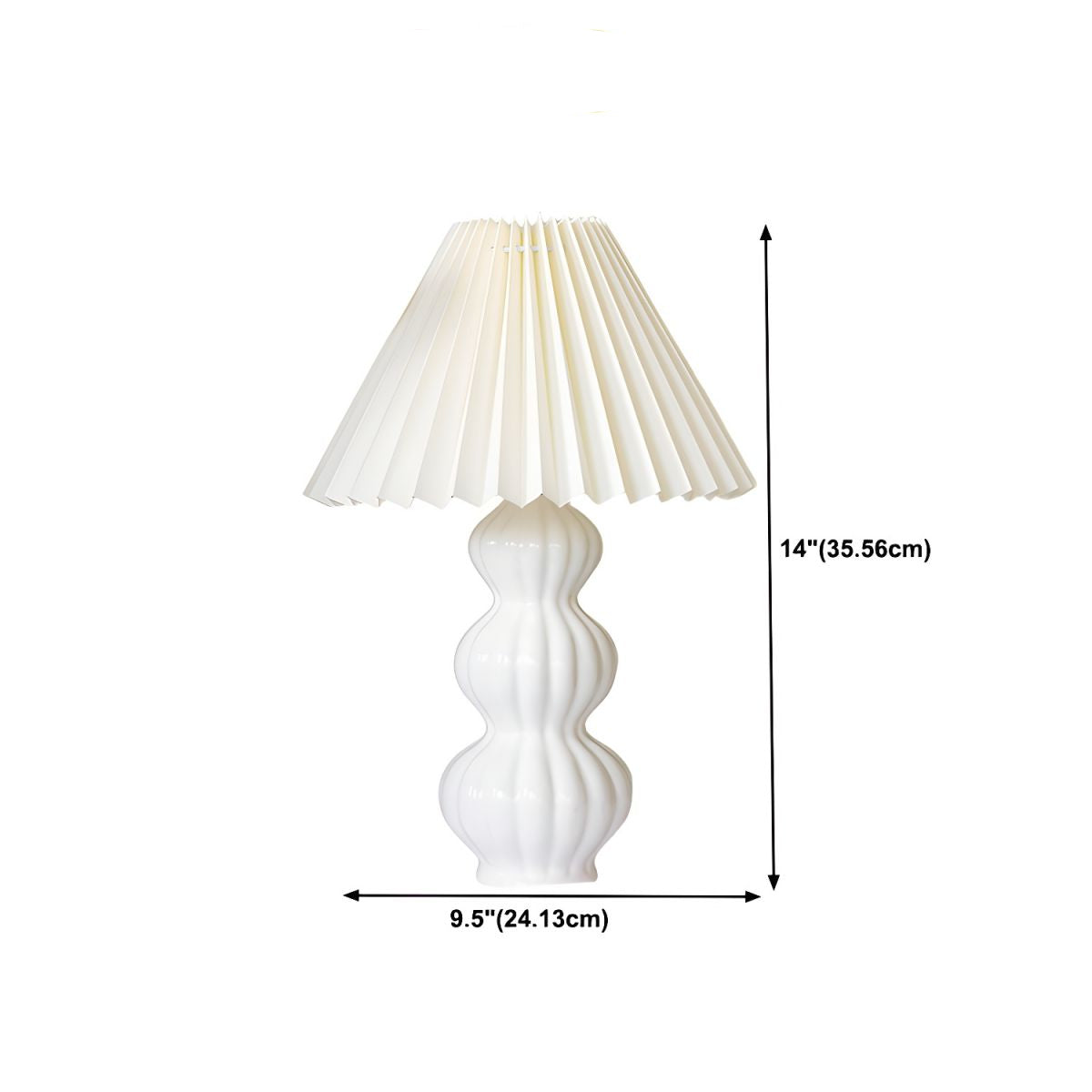 Retro Korean Style Pleated Skirt Table Lamp