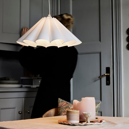Aeria Beige Linen Fabric Pendant Light
