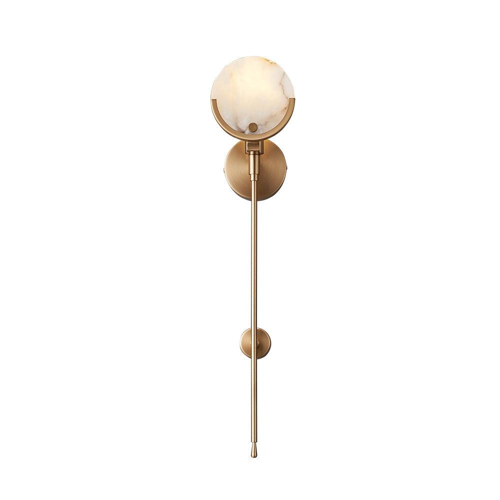 Alabaster Marble Ava Brass Wall Lamp