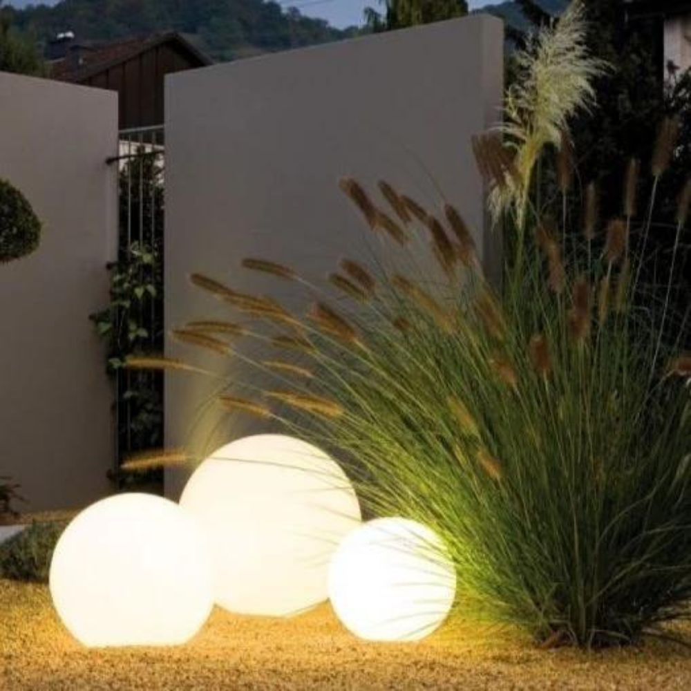 Alabaster Sphere Garden Lights