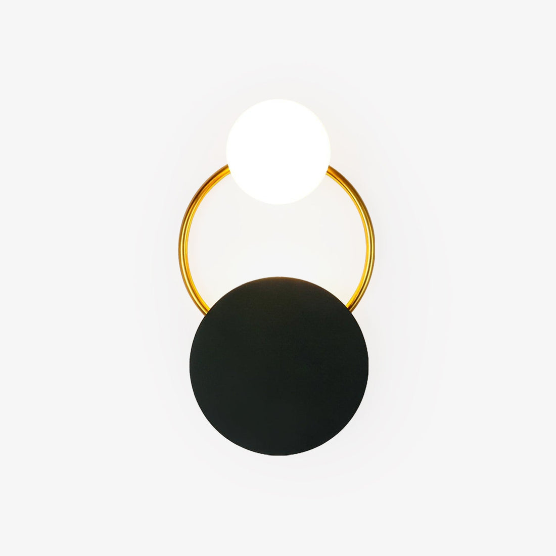 Black Circular Rings Wall Light