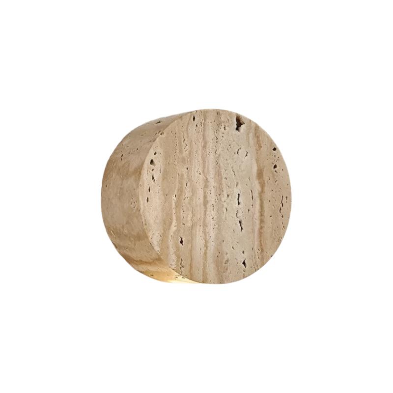 Elegant Beige Travertine Down Wall Lamp Fixture