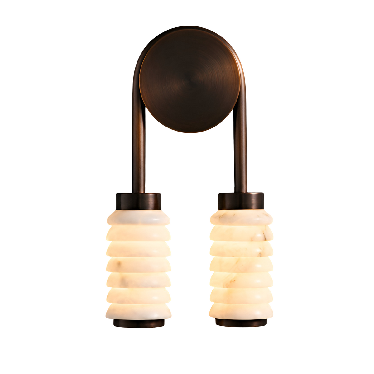 Calla Ribbed Nordic Modern Alabaster Stone Wall Light