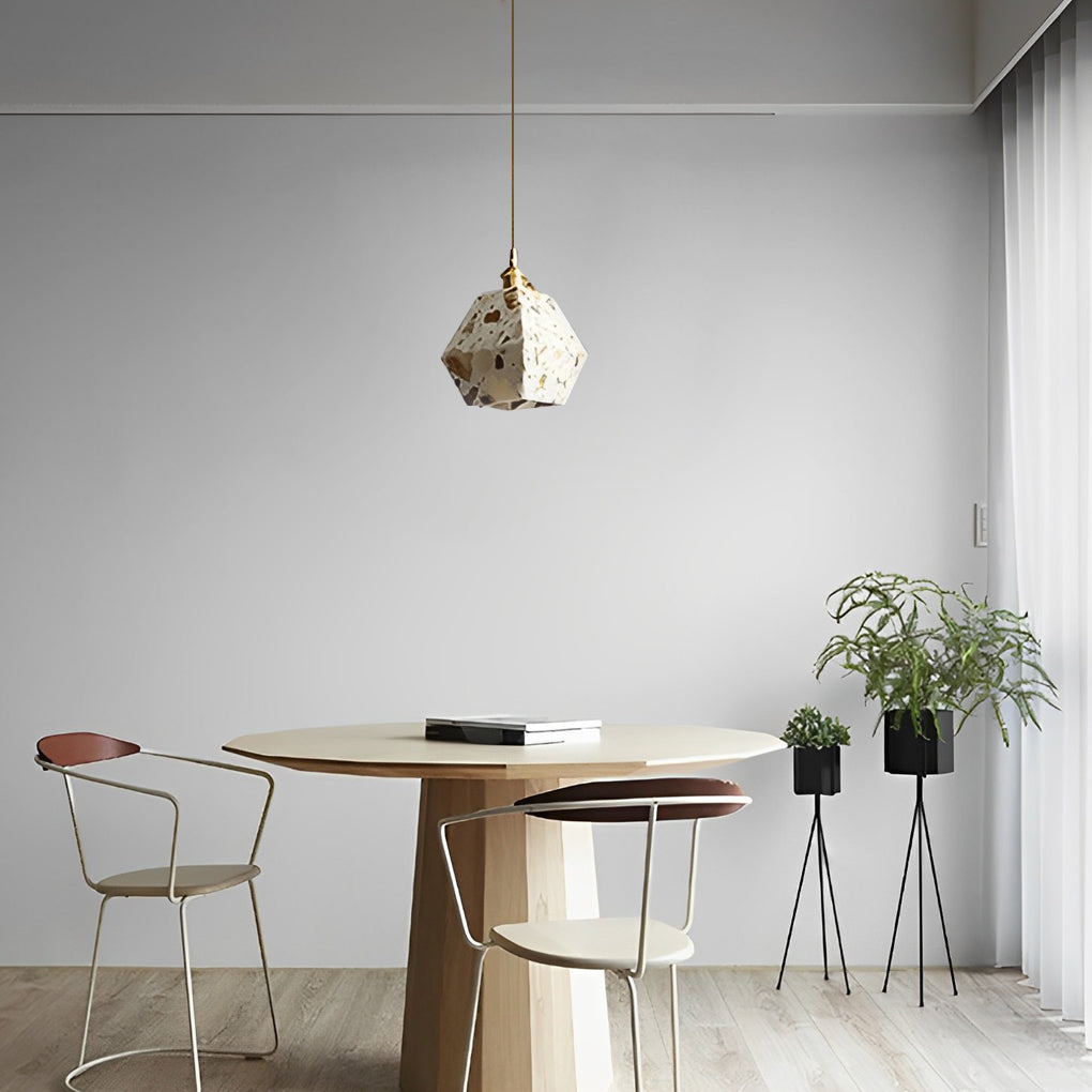 Lampe suspendue LED en marbre Terrazzo