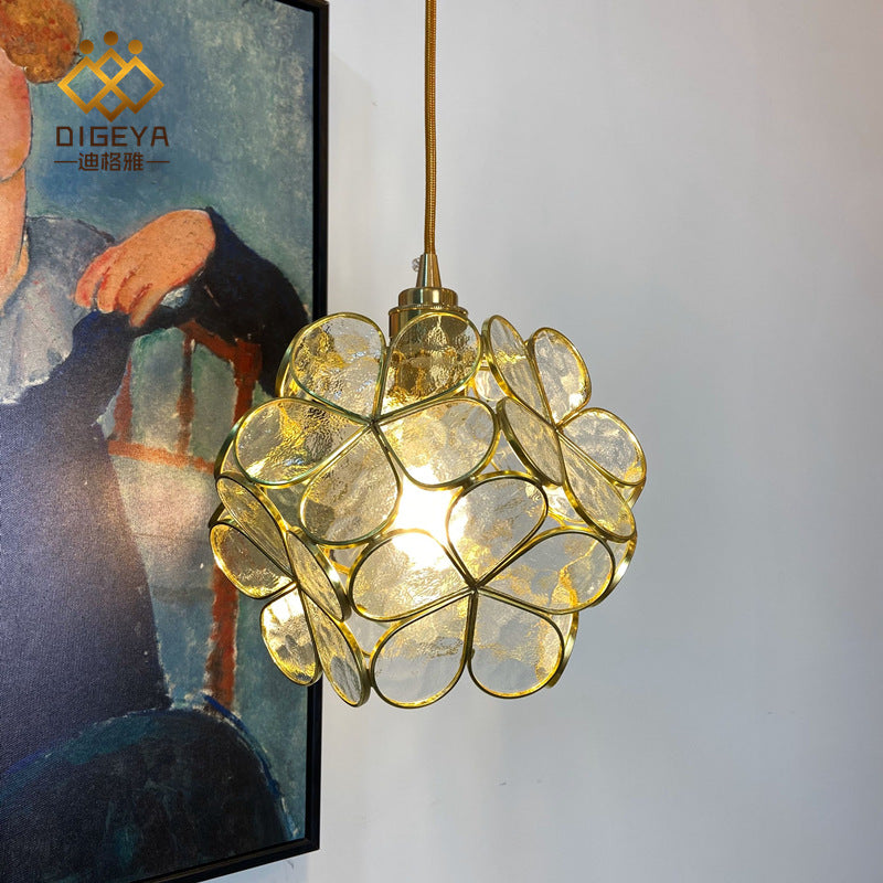 Nordic Handmade Brass Glass Pendant Lamp