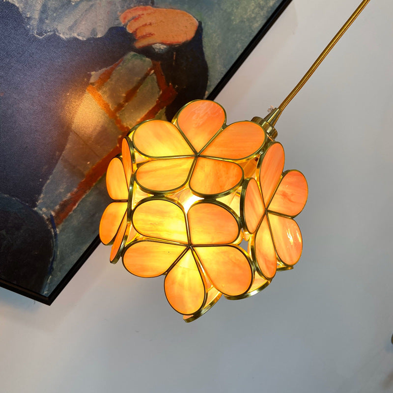 Nordic Handmade Brass Glass Pendant Lamp