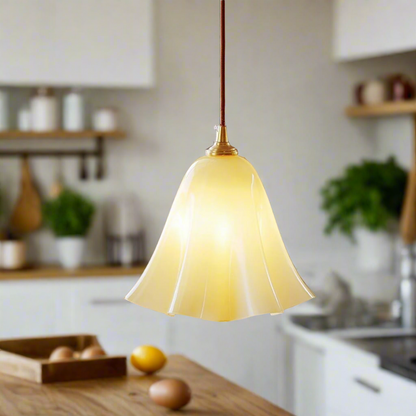 Aurelia Bloom Bellflower Glass Pendant Light
