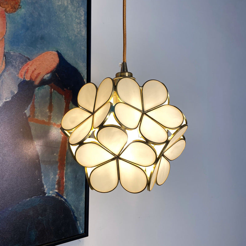 Nordic Handmade Brass Glass Pendant Lamp