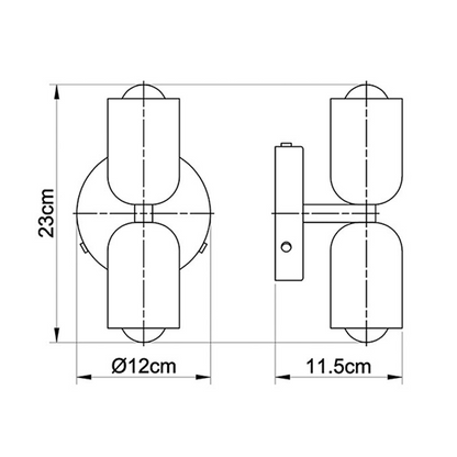 Luz de pared acrílica moderna de arriba hacia abajo