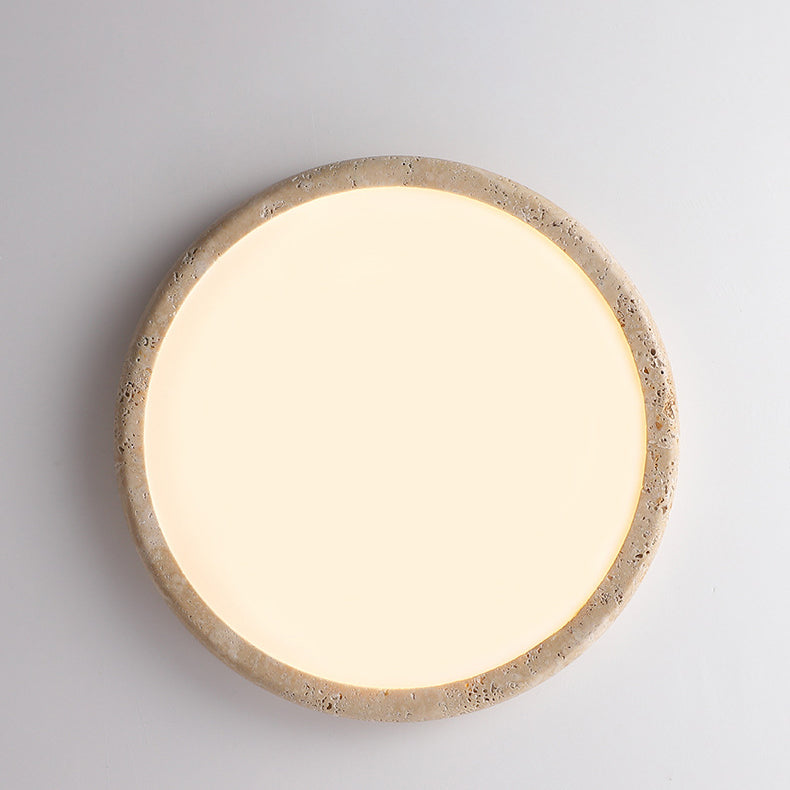 Travertine Japanese Style Ceiling Lamp