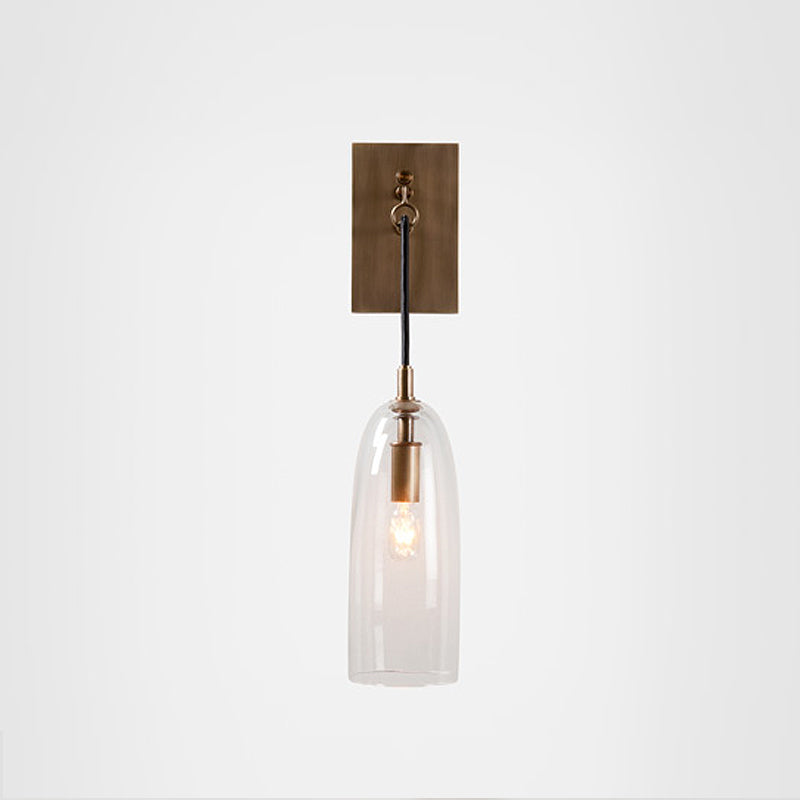 Designer Copper Transparent Glass Wall Lamp