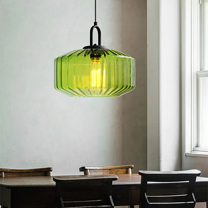 Lampada a sospensione in vetro retro design nordico loft