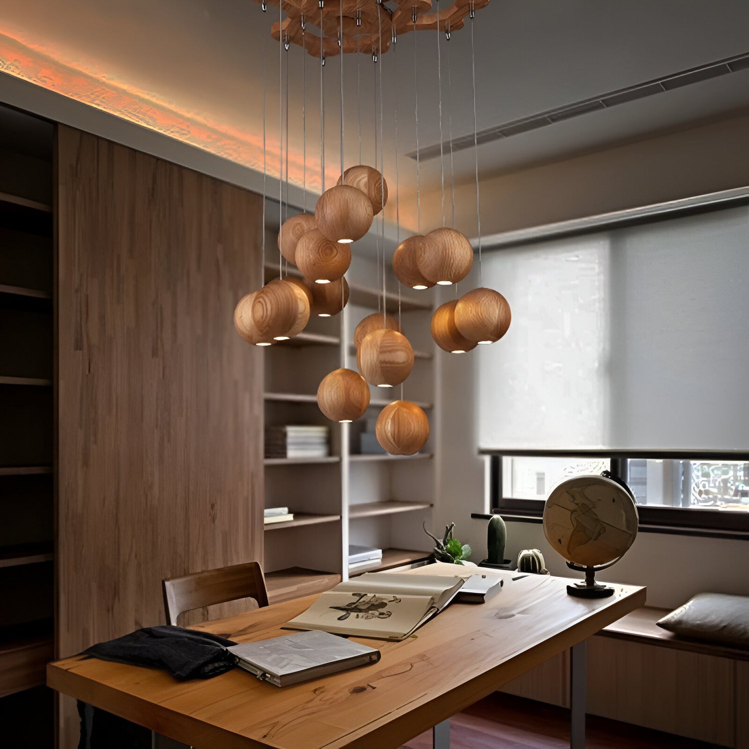 Nordic Natural Wood Milliere LED Pendant Light