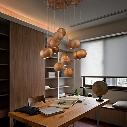 Nordic Natural Wood Milliere LED Pendant Light