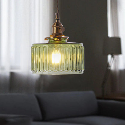 Celeste Glass Vintage Glow Glass Pendant Light