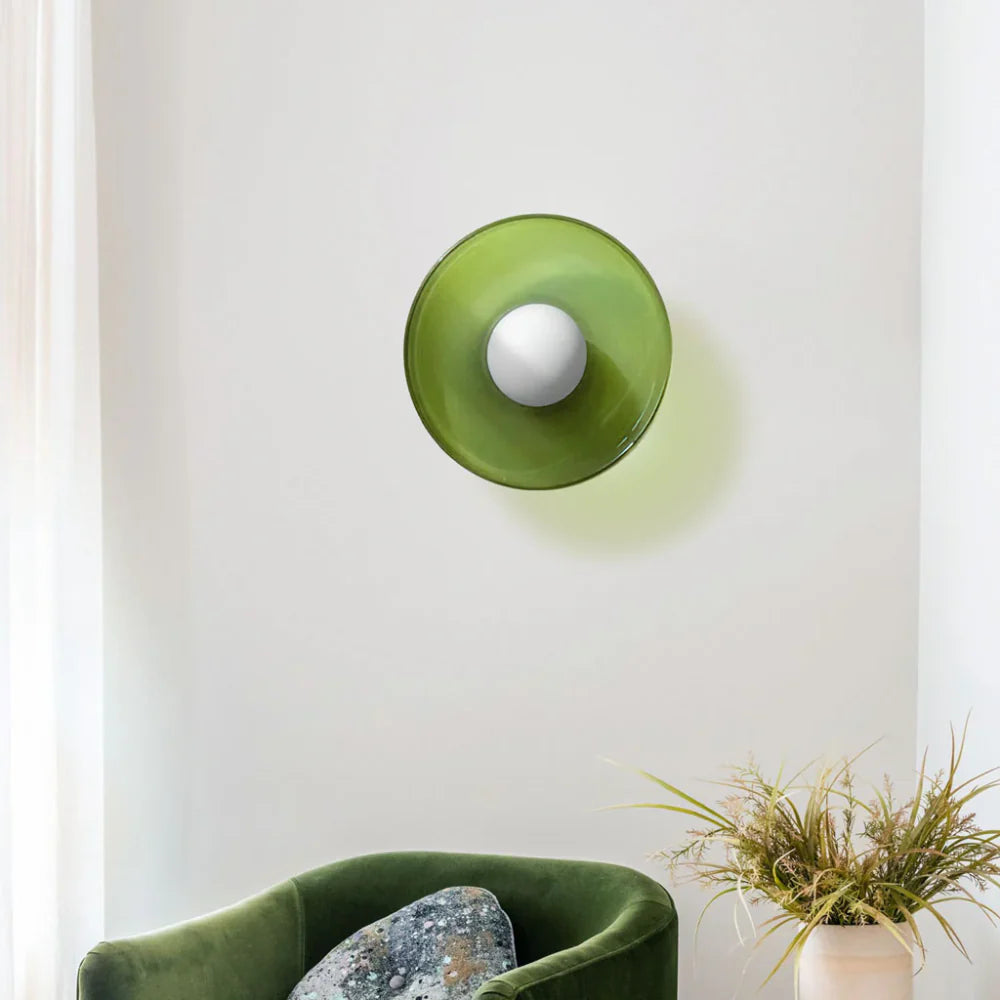 The Olive Disc Wall and Ceiling Lamp