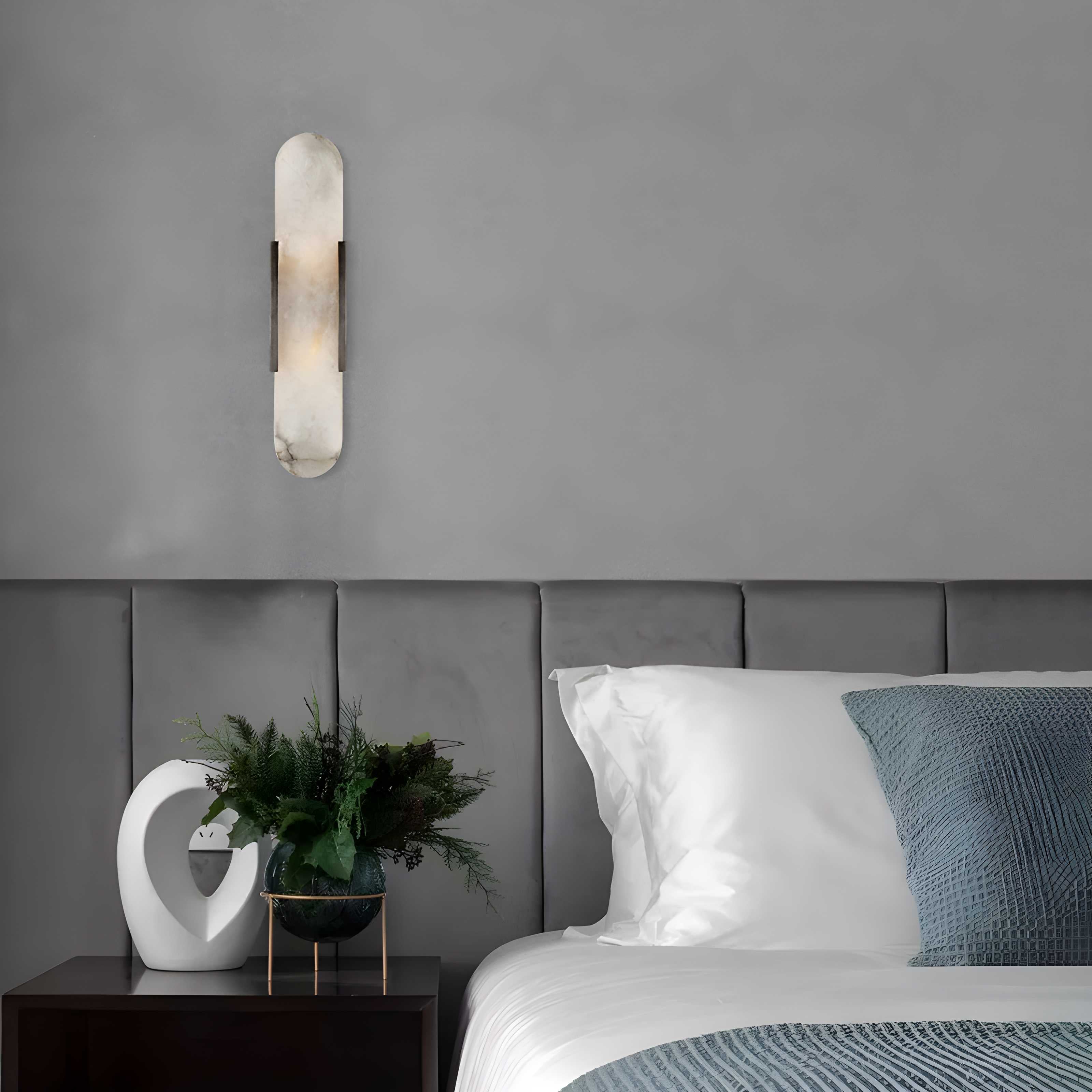 Elongated Alabaster Wall Lamp