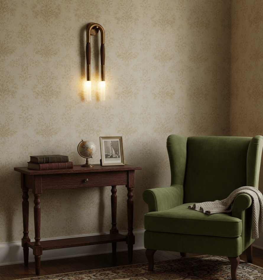 Antonia Double Head Modern Iron Artificial Horsehair Wall Light