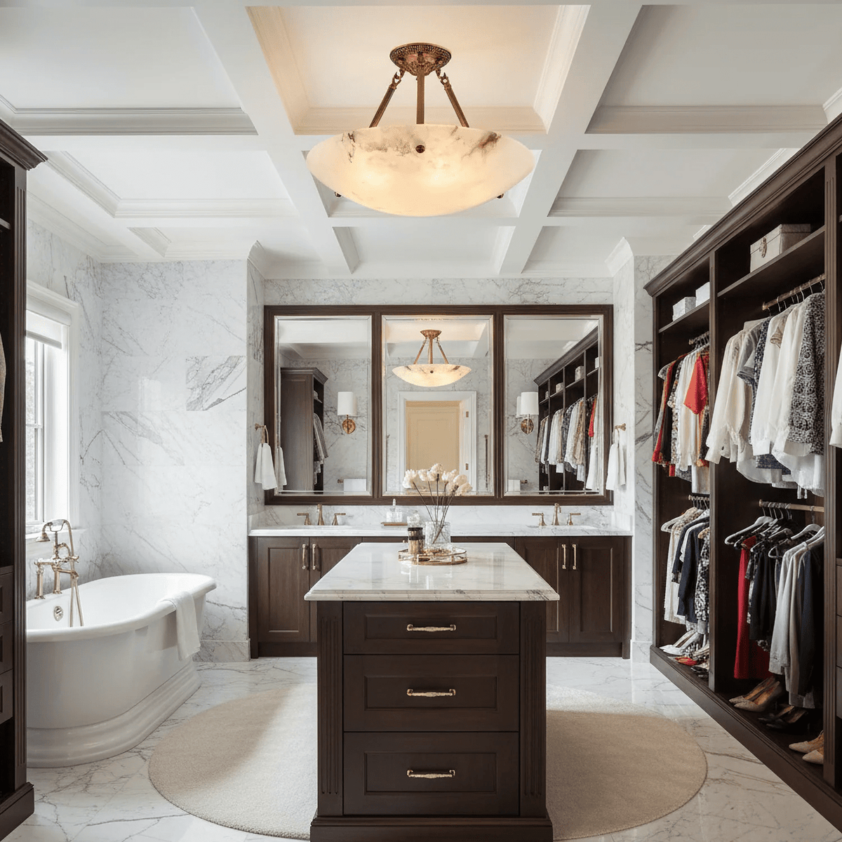 Ingrid Retro Alabaster Ceiling Light