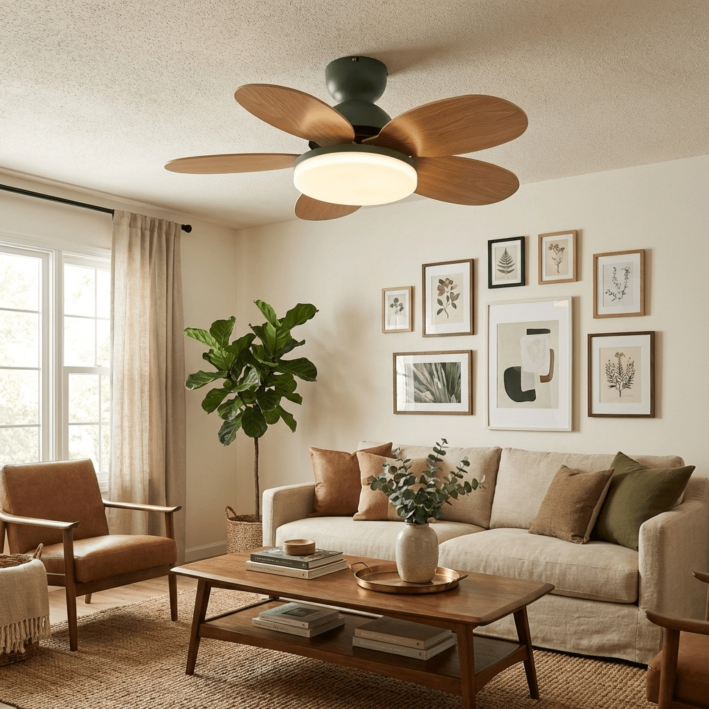 Petalo Nordic Petal-Shaped Acrylic Ceiling Fan Light