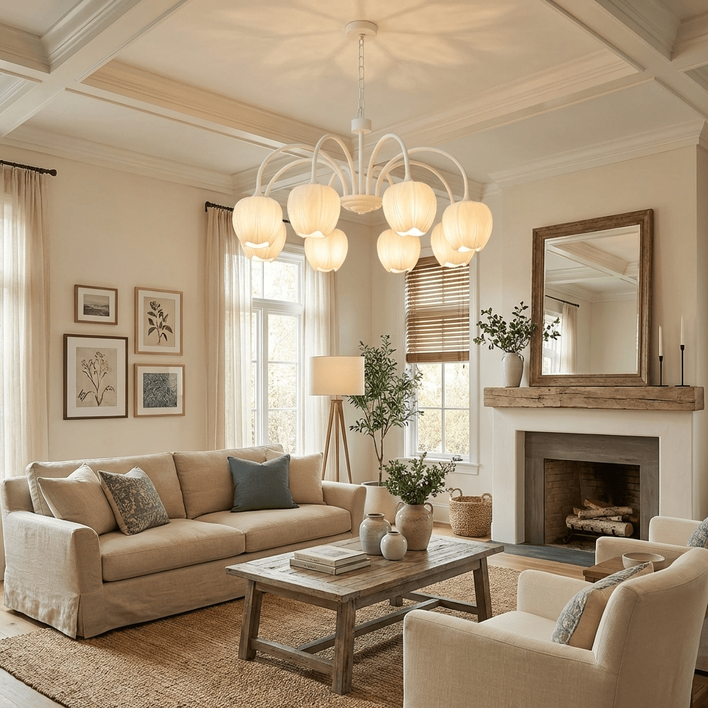 Tulipa Matcha Nordic Glass Chandelier