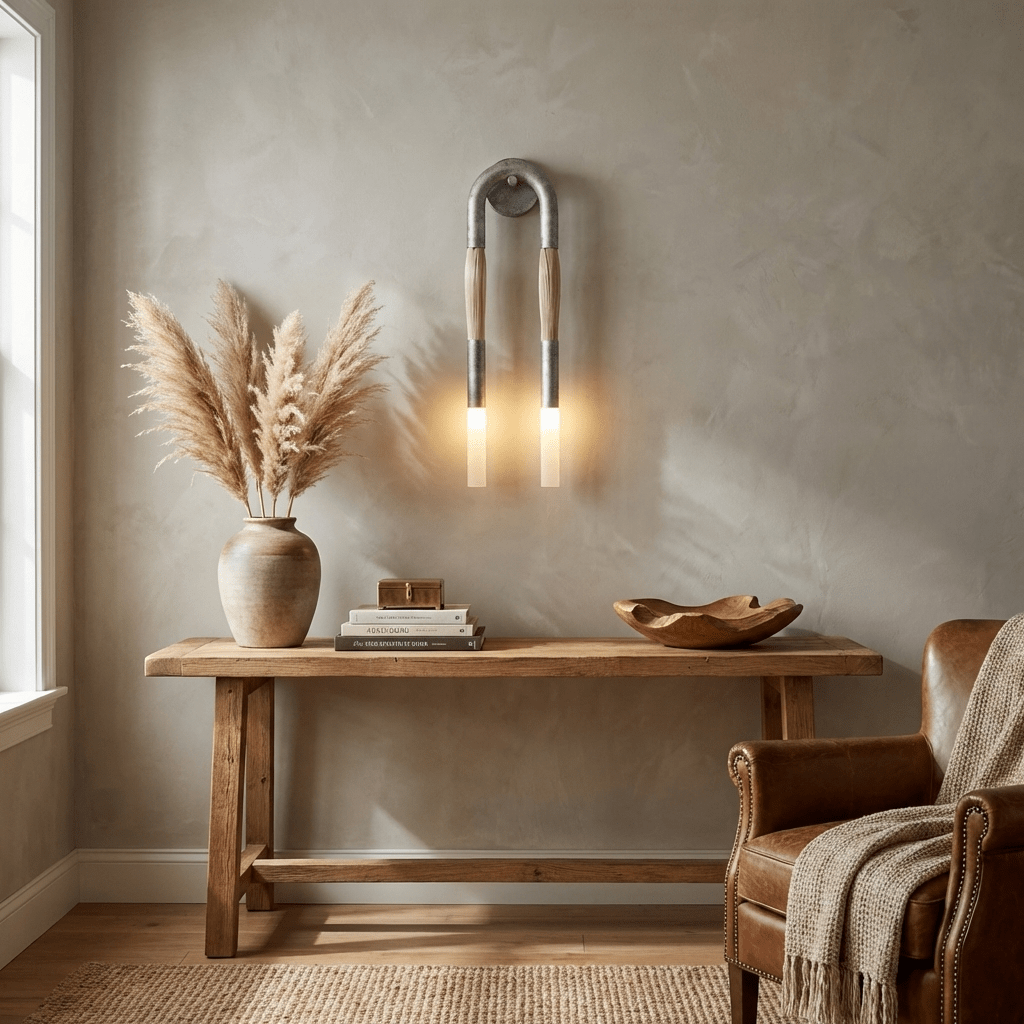 Antonia Double Head Modern Iron Artificial Horsehair Wall Light