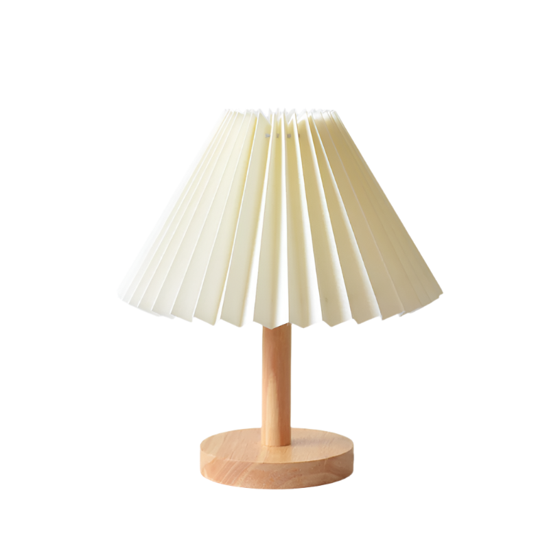 Lampe de table en bois massif vintage rétro coréen