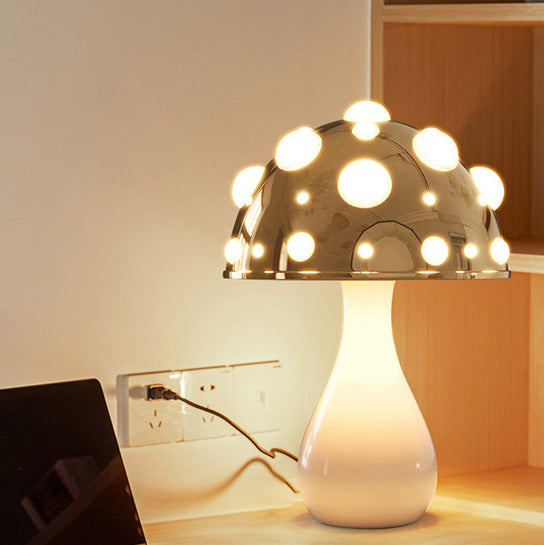 Lampe de table LED champignon créatif contemporain