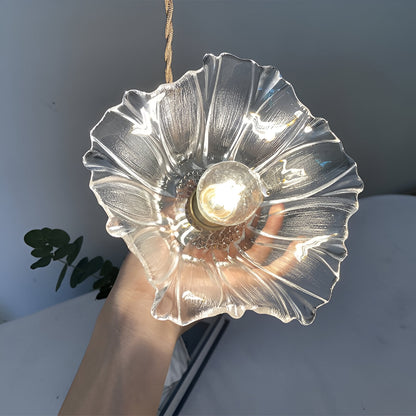 Vintage Radiant Lotus Glass Pendant Lamp