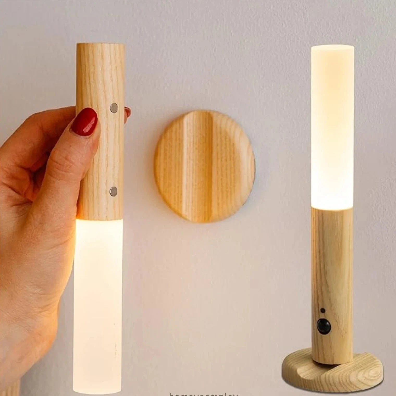 Magische Magnetische Holzlampe