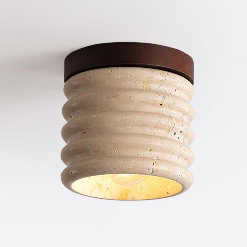 Natural Nordic Minimalist Travertine Ceiling Lamp