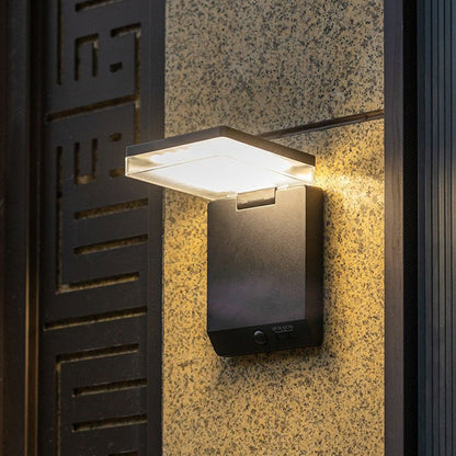 Modern Acrylic Solar Sensor Waterproof Outdoor Wall Lamp