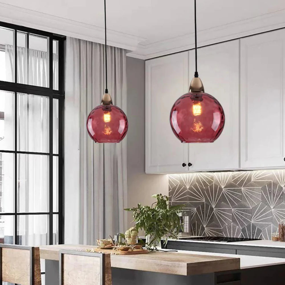 Modern LED Nordic Ceiling Glass Ball Pendant Lamp