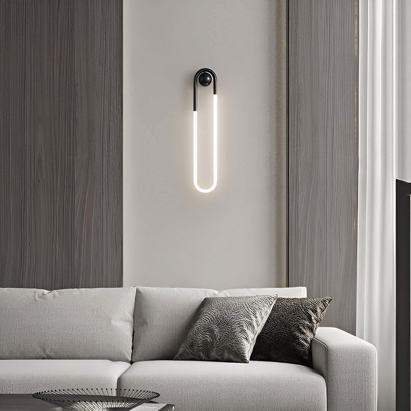 Lampada da parete a forma di U in stile nordico minimalista