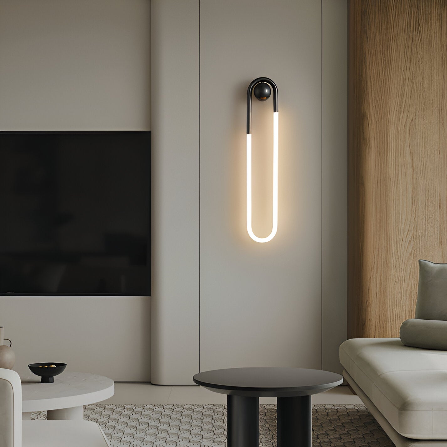 Lampada da parete a forma di U in stile nordico minimalista